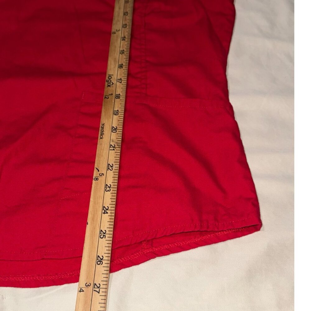 Scrubstar Red Scrub Set L Top & Pants 65% Polyester 35% Cotton Short Sleeve - Picture 9 of 12